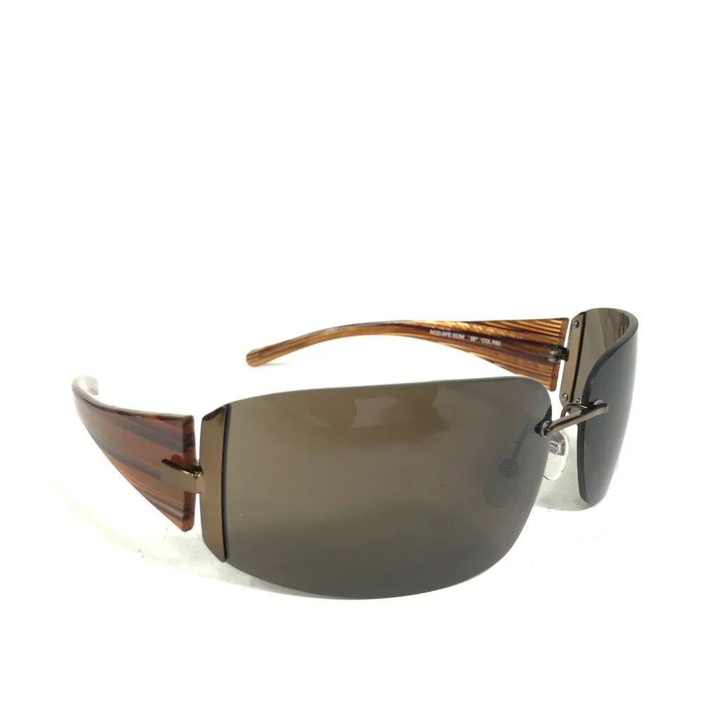 La Perla Sunglasses MOD.SPE 653M COL.R80 Brown Wood Grain Frames w Brown Lenses